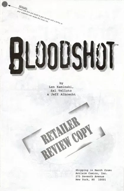 Bloodshot, Vol. 2 #1 (Cvr C Retailer Review Var)