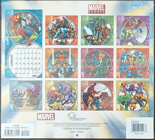 2007 Marvel Heroes calendar