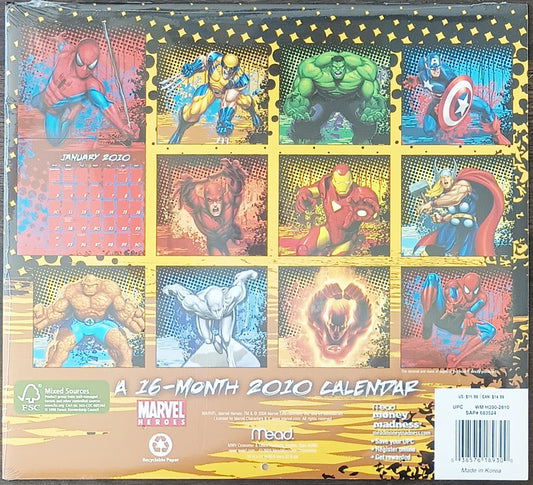 2010 Marvel Heroes calendar